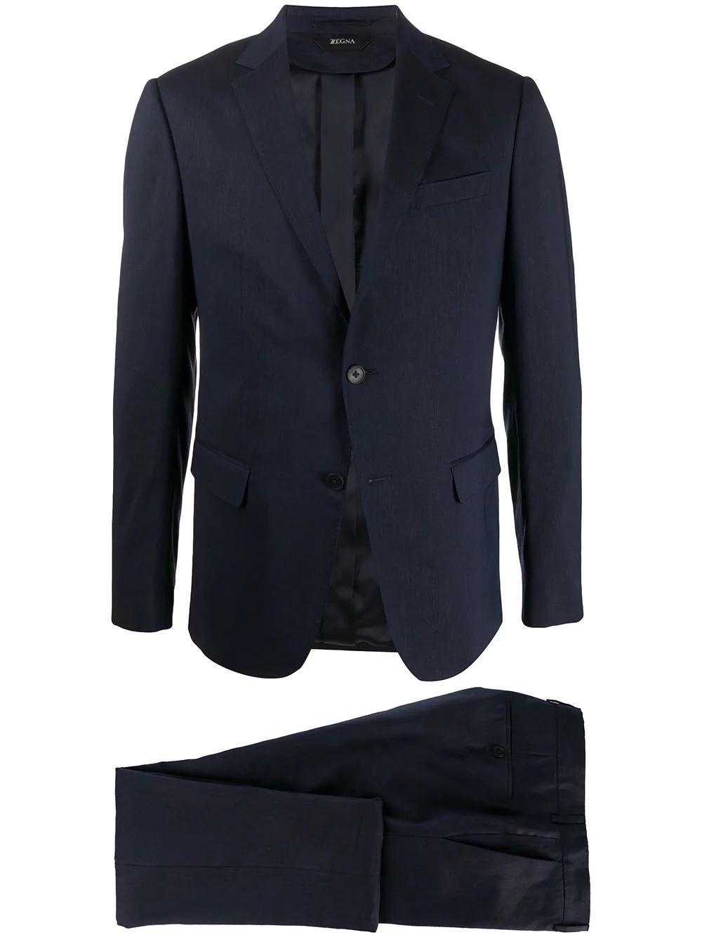 slim-fit two-piece suit - 1