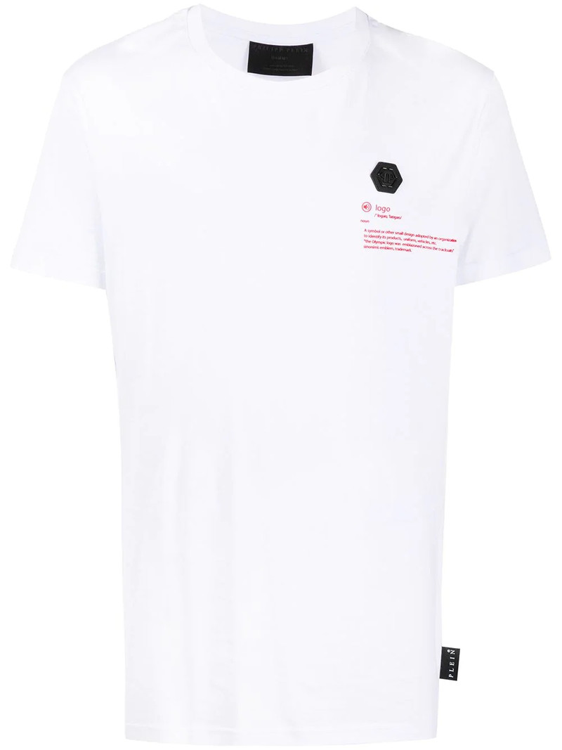 skull-print logo-patch T-shirt 1