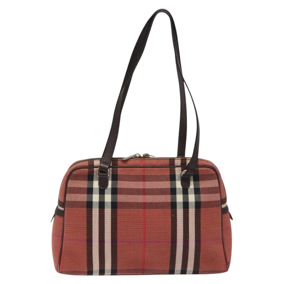 Burberry Nova Check Shoulder Bag Canvas Red - 2