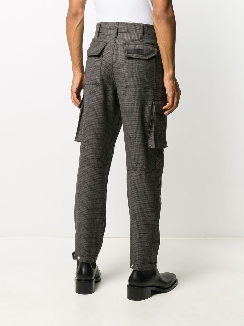 check cargo-style tailored trousers - 4