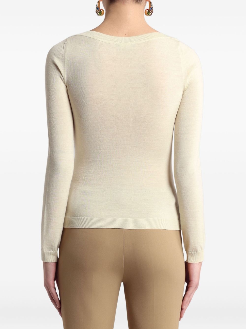 floral-jacquard sweater - 3