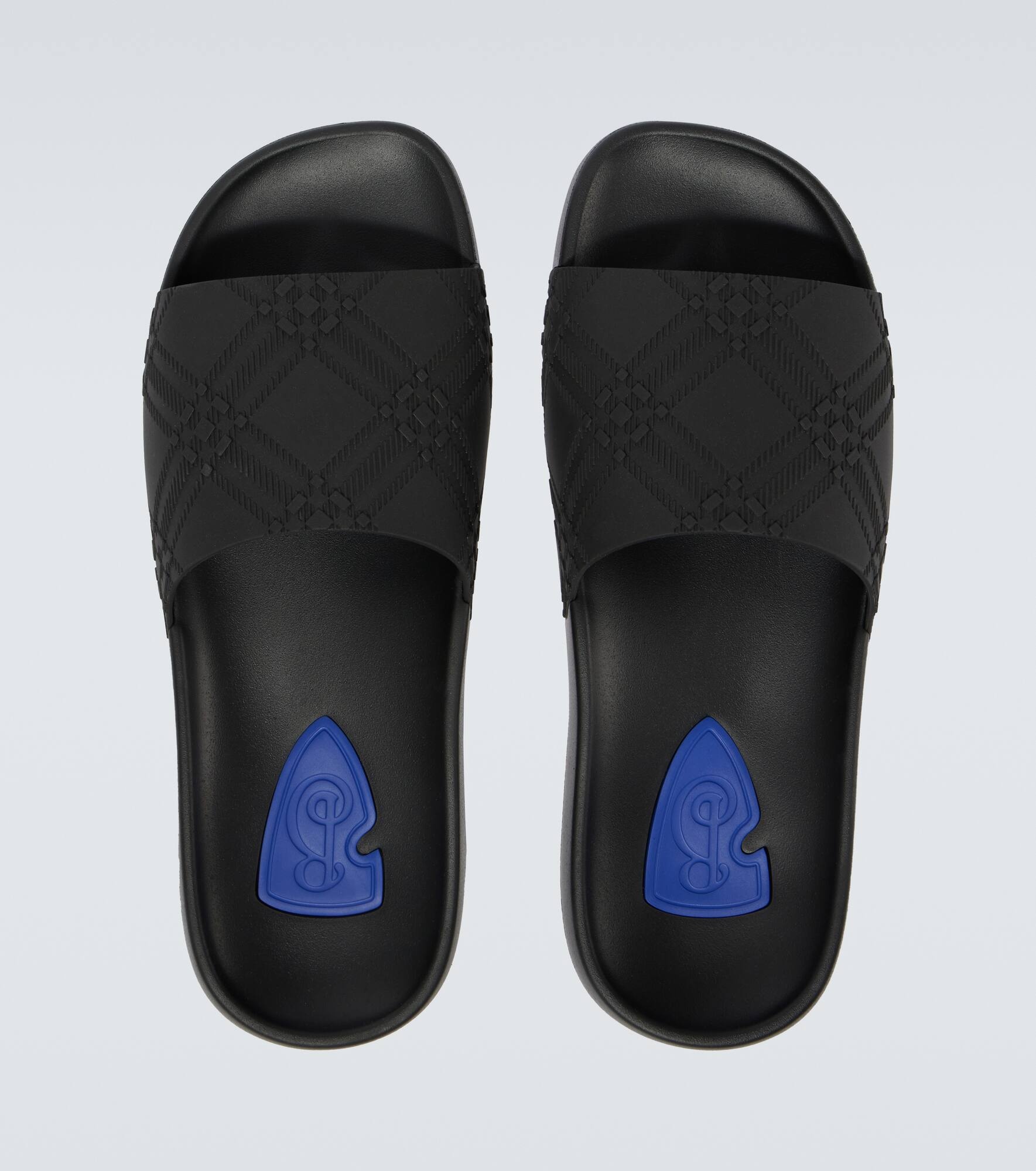 Burberry Check embossed slides - 4