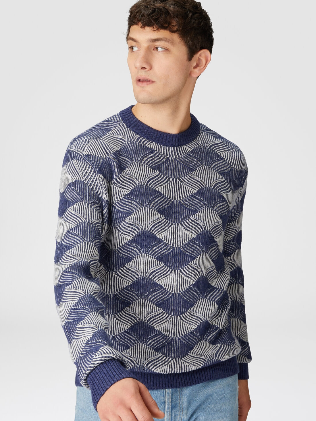 Ribbed crew neck sweater - 4