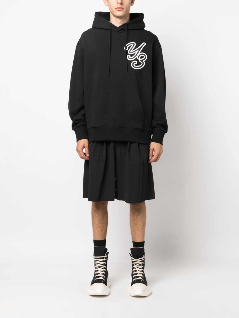 logo-print organic-cotton hoodie - 2