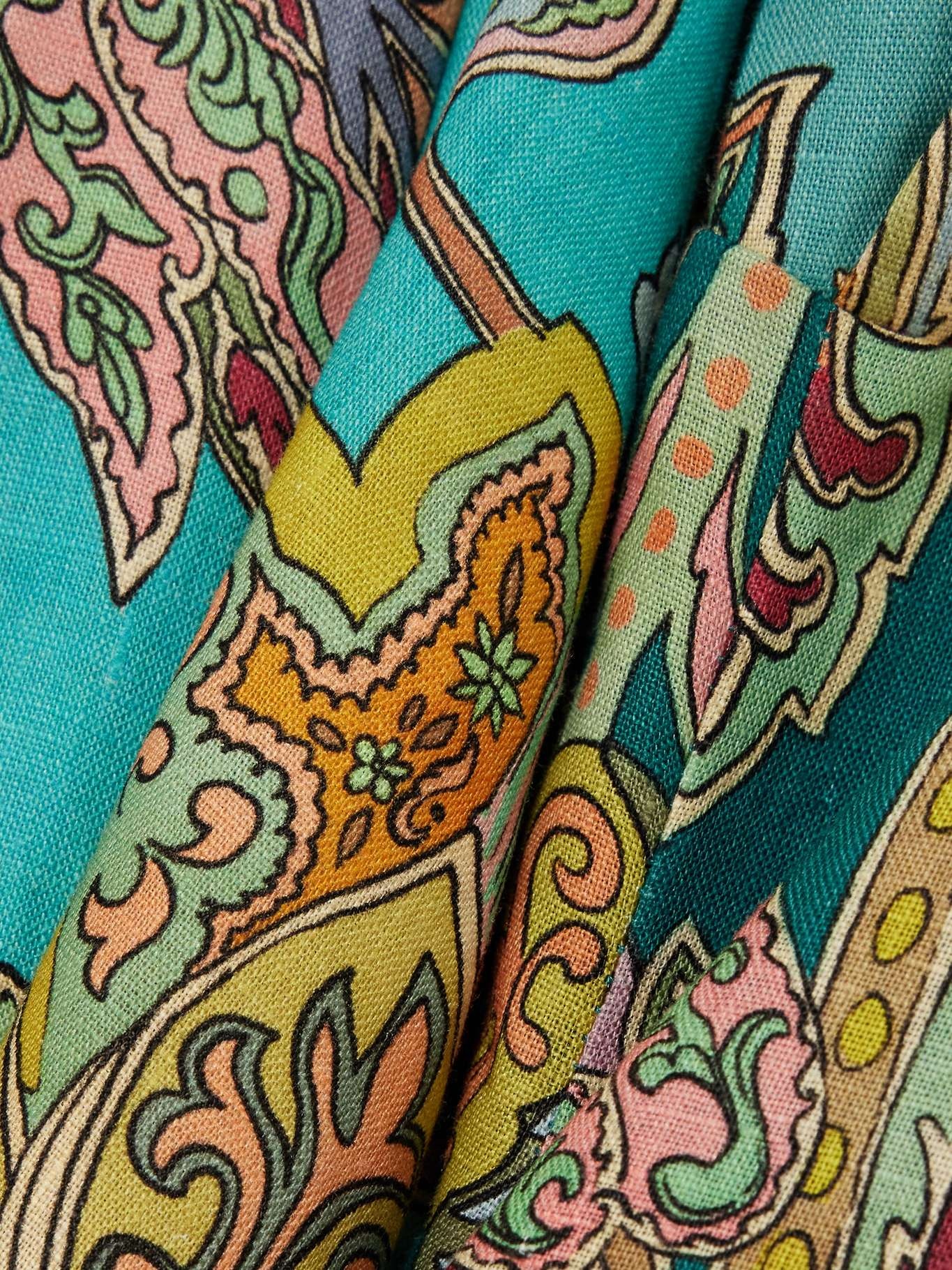 Franca printed linen mini dress - 4