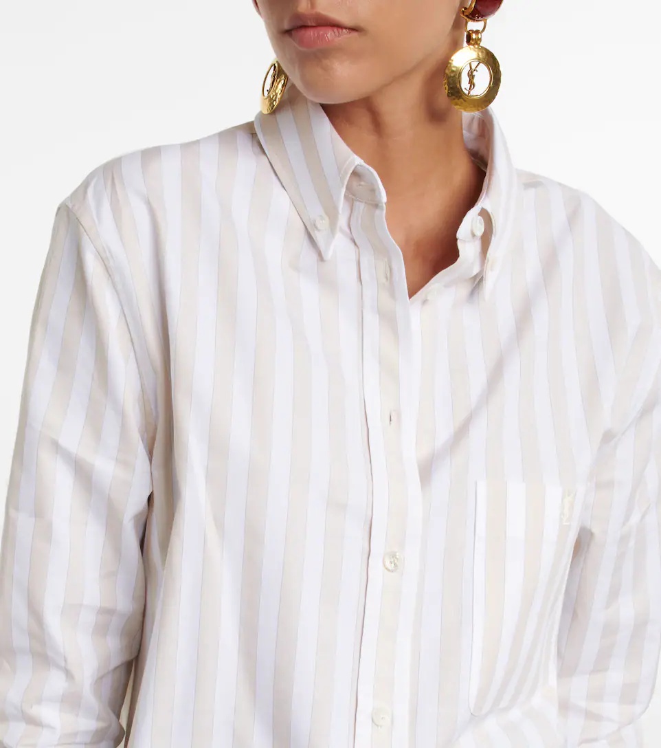 Striped cotton poplin shirt - 4