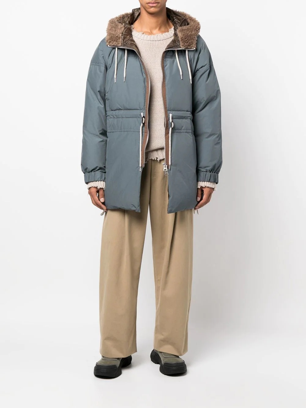 hooded padded coat - 2