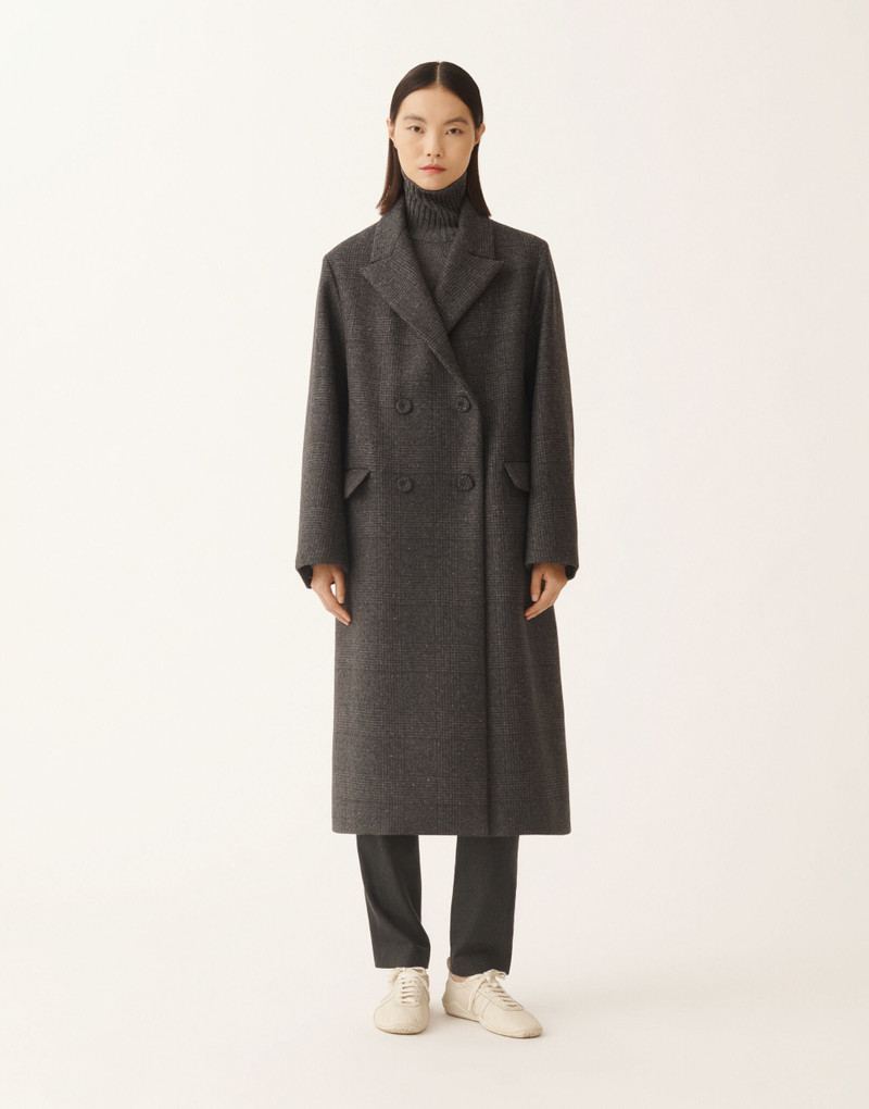 Double-breasted coat in Prince of Wales check 3