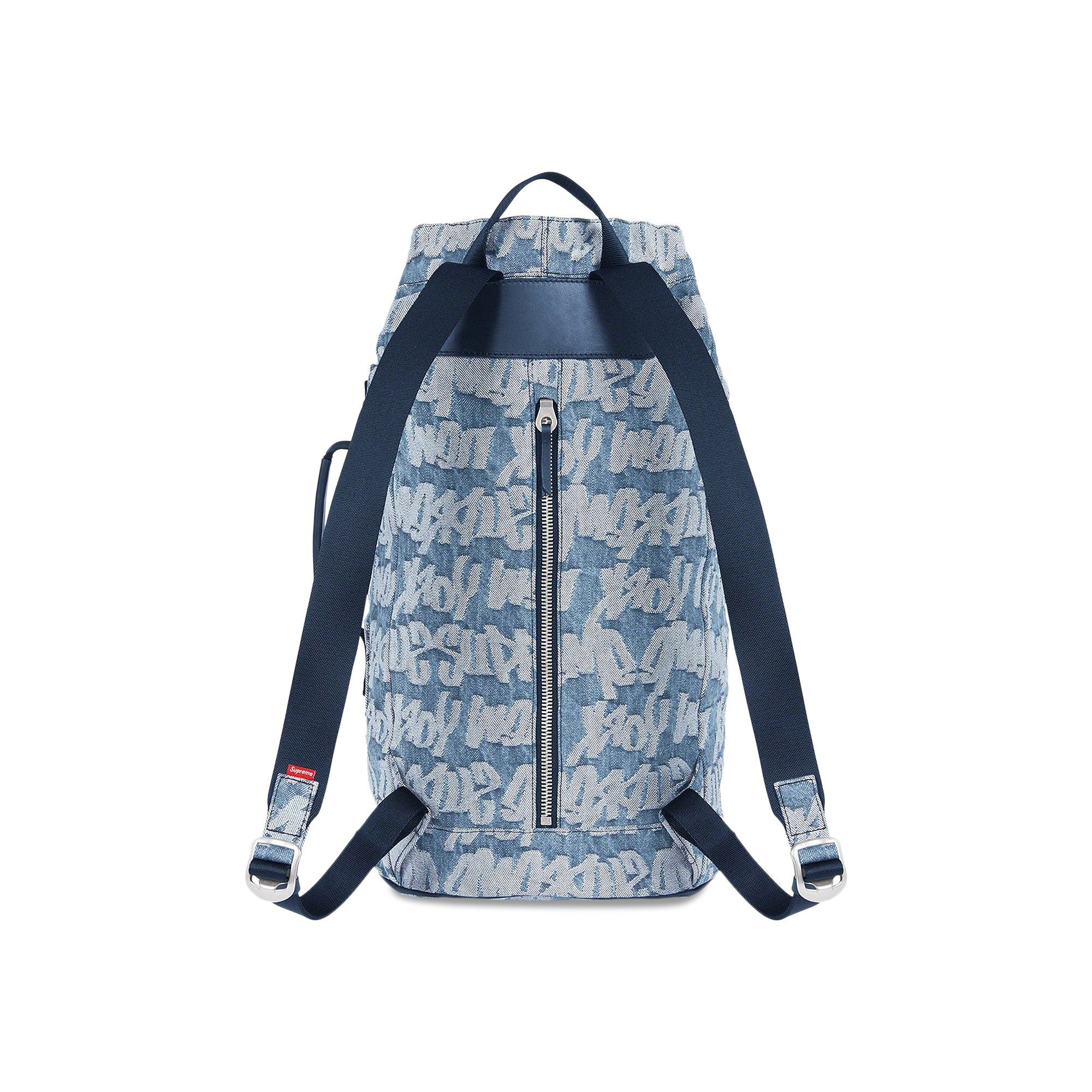 Supreme Fat Tip Jacquard Denim Backpack 'Blue' - 2