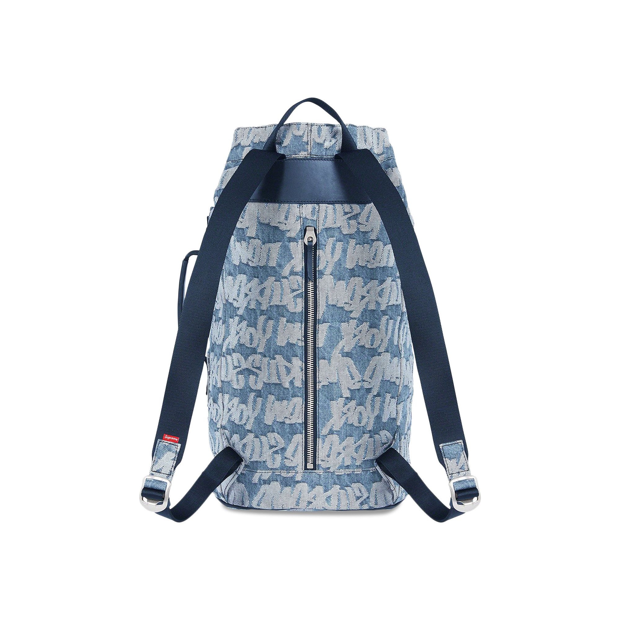 Supreme Supreme Fat Tip Jacquard Denim Backpack 'Blue' | goat | REVERSIBLE