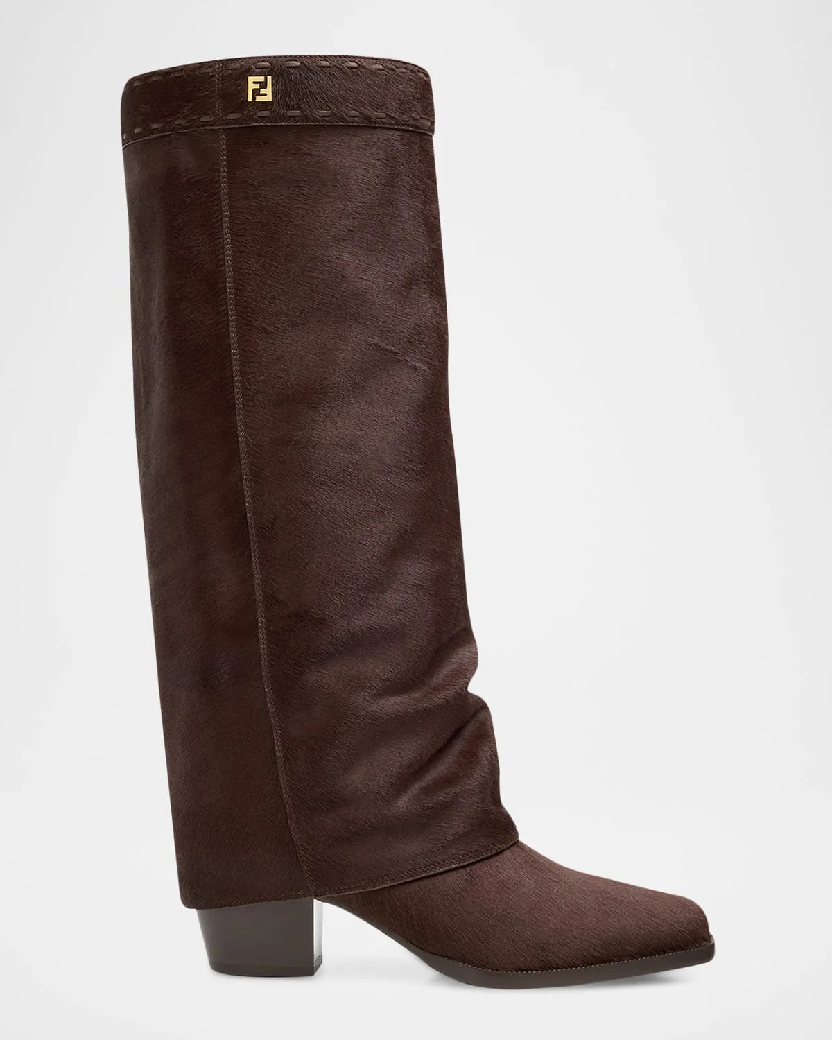 55mm Minerva Calf Hair Trompe L'oeil Pant Knee-High Boots - 1