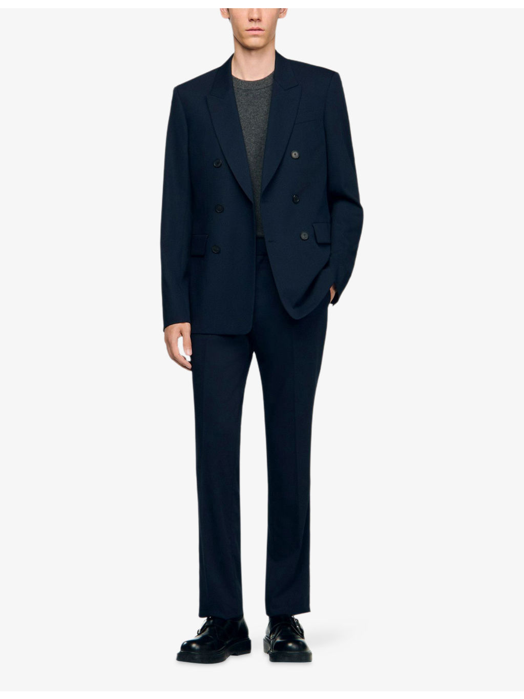 Regular-Fit Double-Breasted Wool Suit Jacket - 2