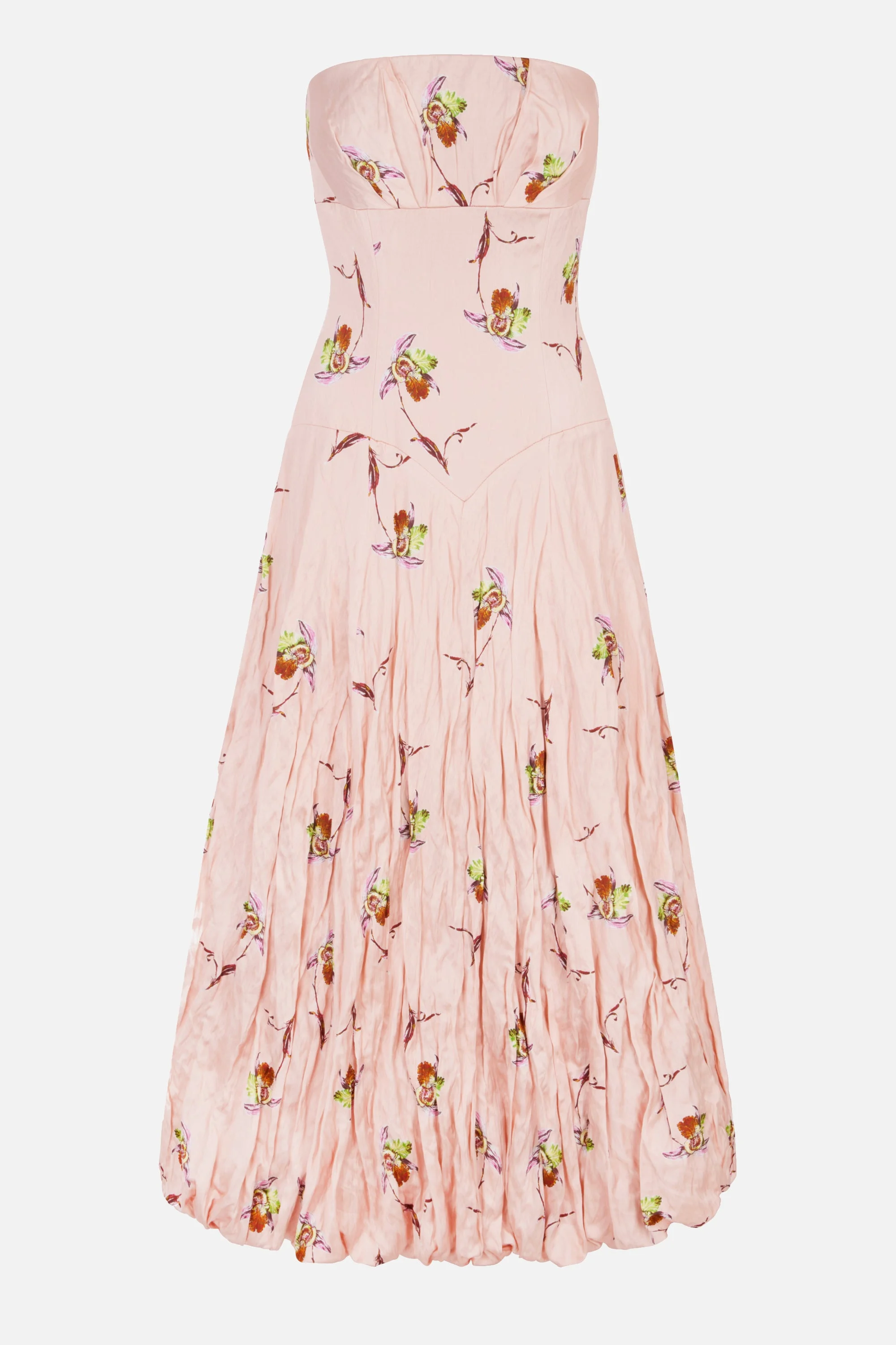 Kaia Dress In Pink Satin - 1