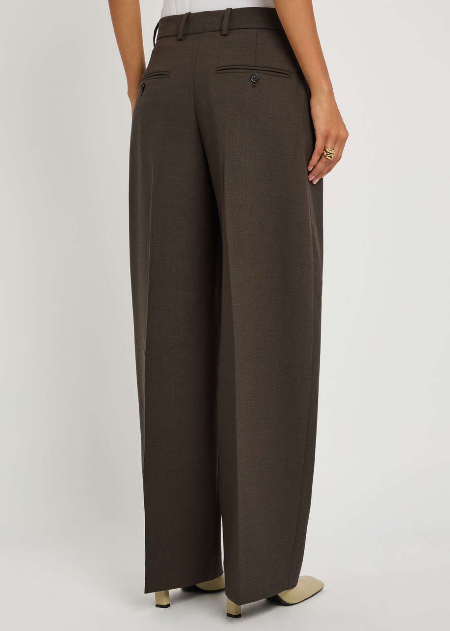 Toteme Wide-leg Wool-blend Trousers - 3