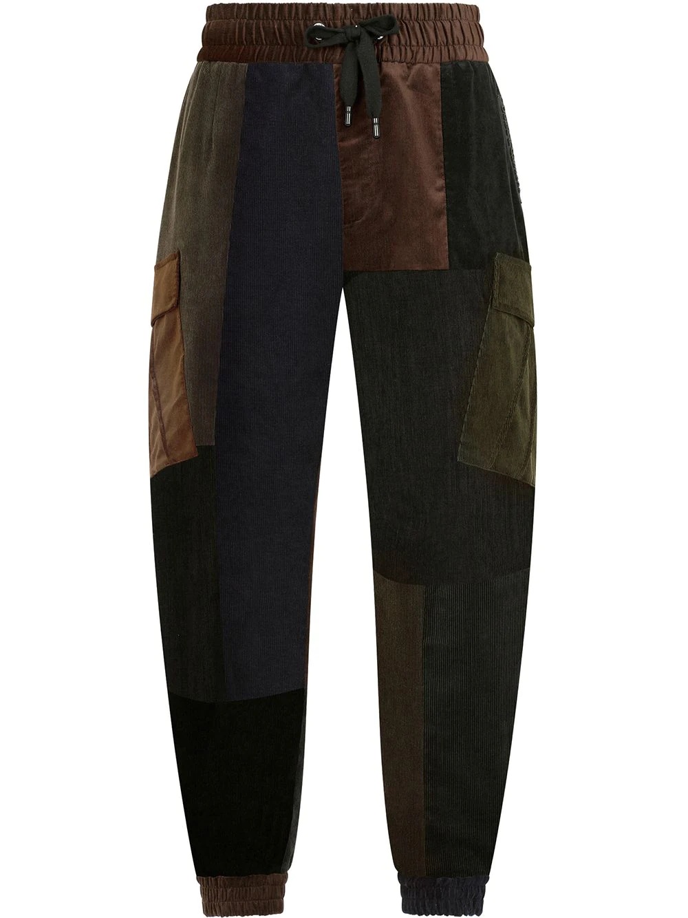 tapered patchwork trousers - 1