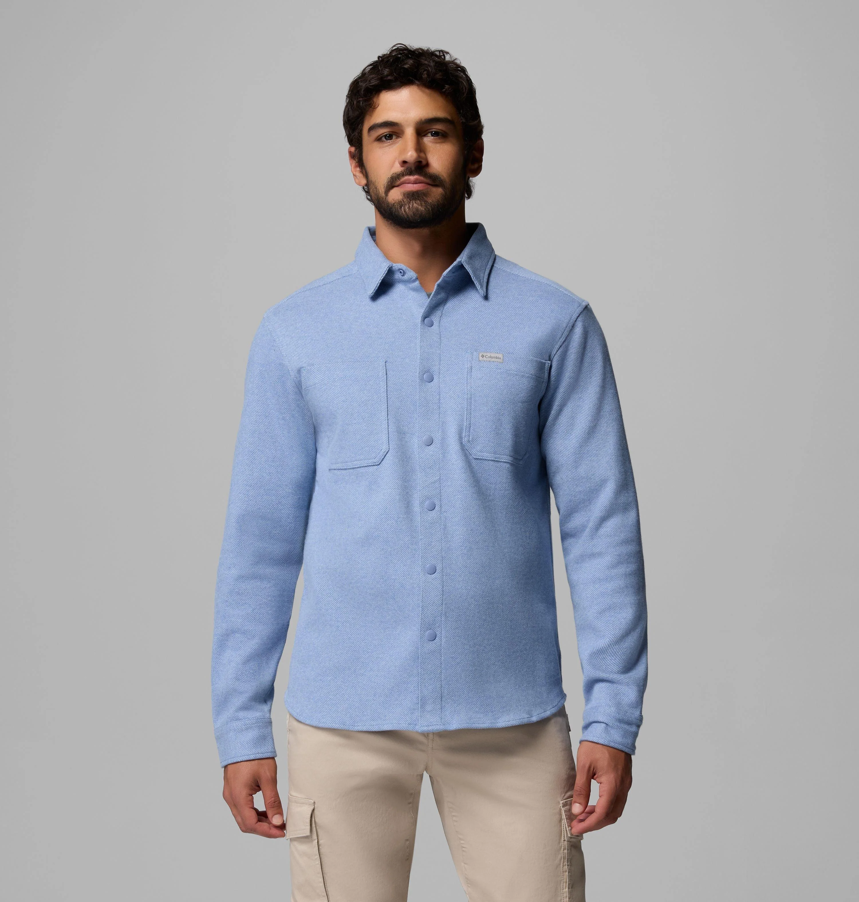 Men's Twill River Long Sleeve Knit Shirt - 1