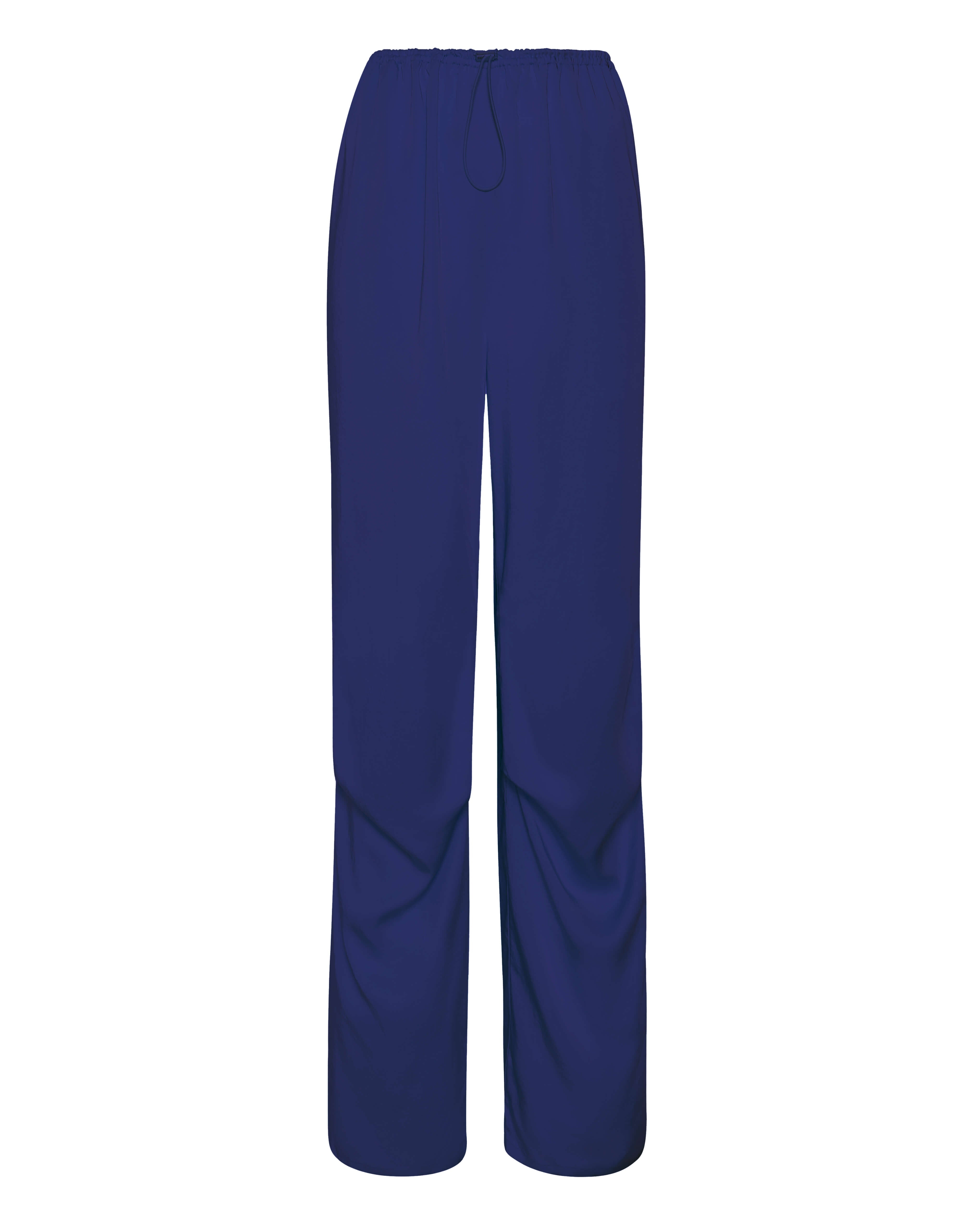 Lightweight Textured Satin Bungee Knee Tuck Pant - 1
