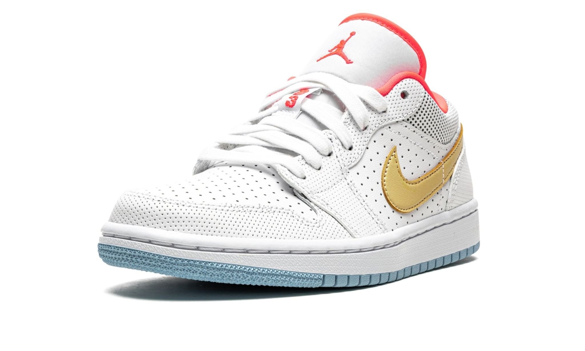 WMNS Air Jordan 1 Low SE "White / Sesame / Flash Crimson" - 4