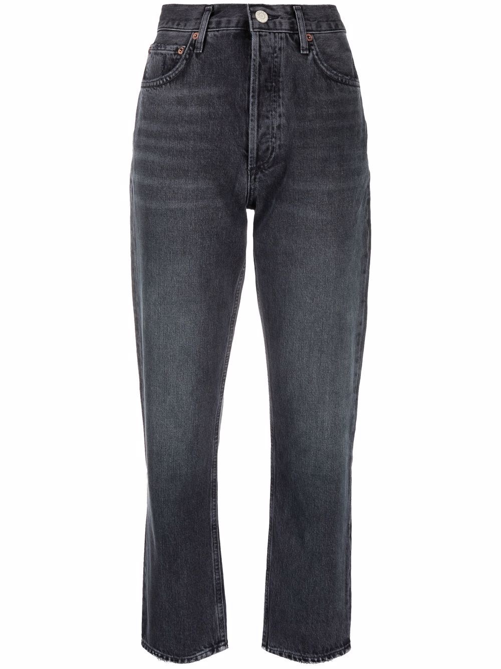 tapered-leg cropped jeans - 1