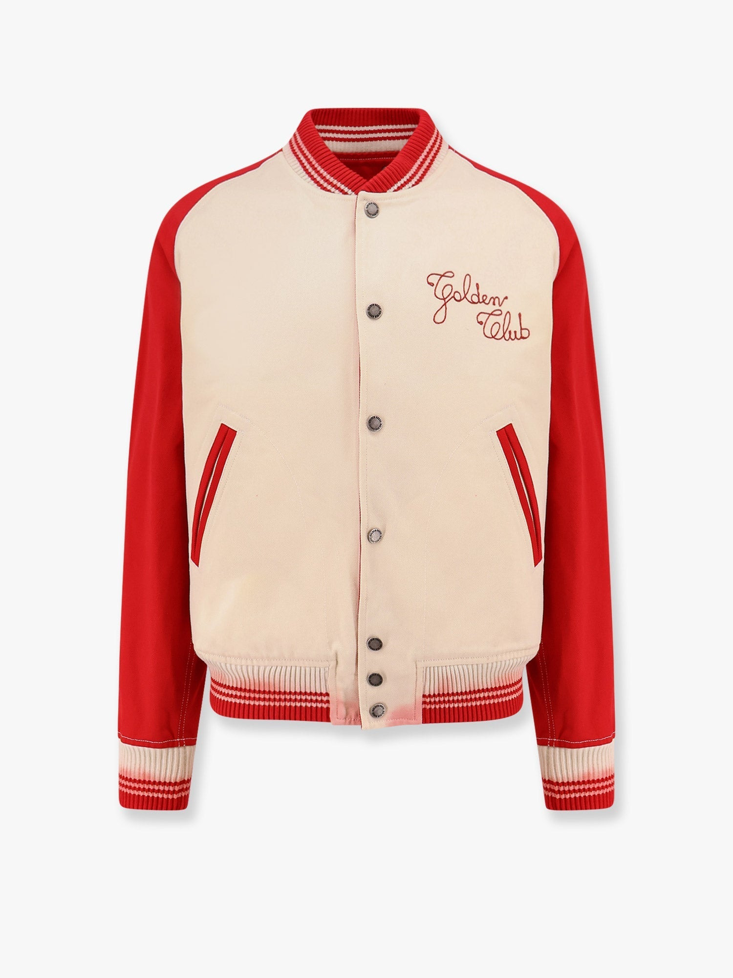 Golden Goose Deluxe Brand Men Nic Cotton Jacket With Maxi Golden Club Embroidery - 1