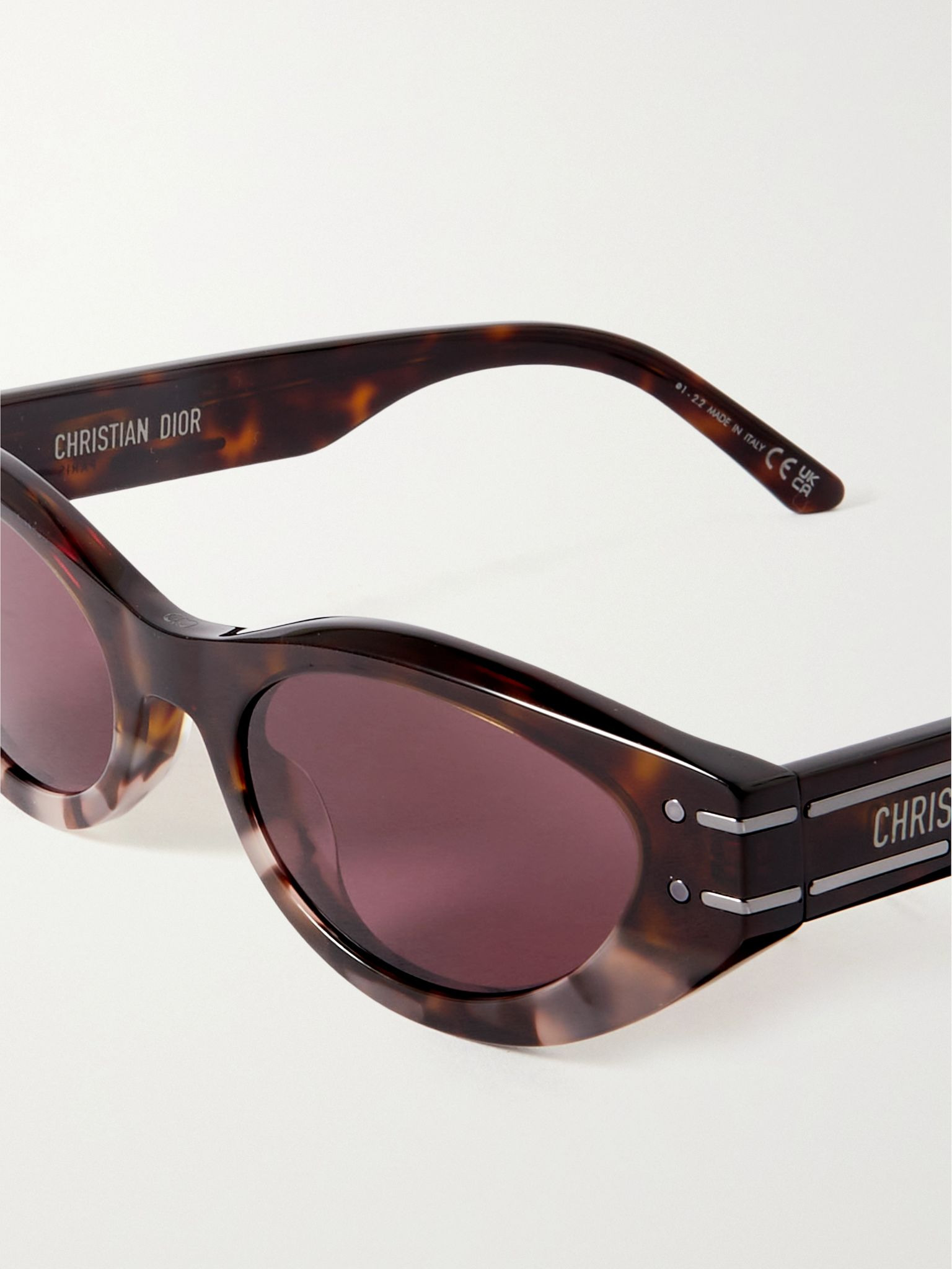 DiorSignature B5I oval-frame tortoiseshell acetate sunglasses Brown - 4