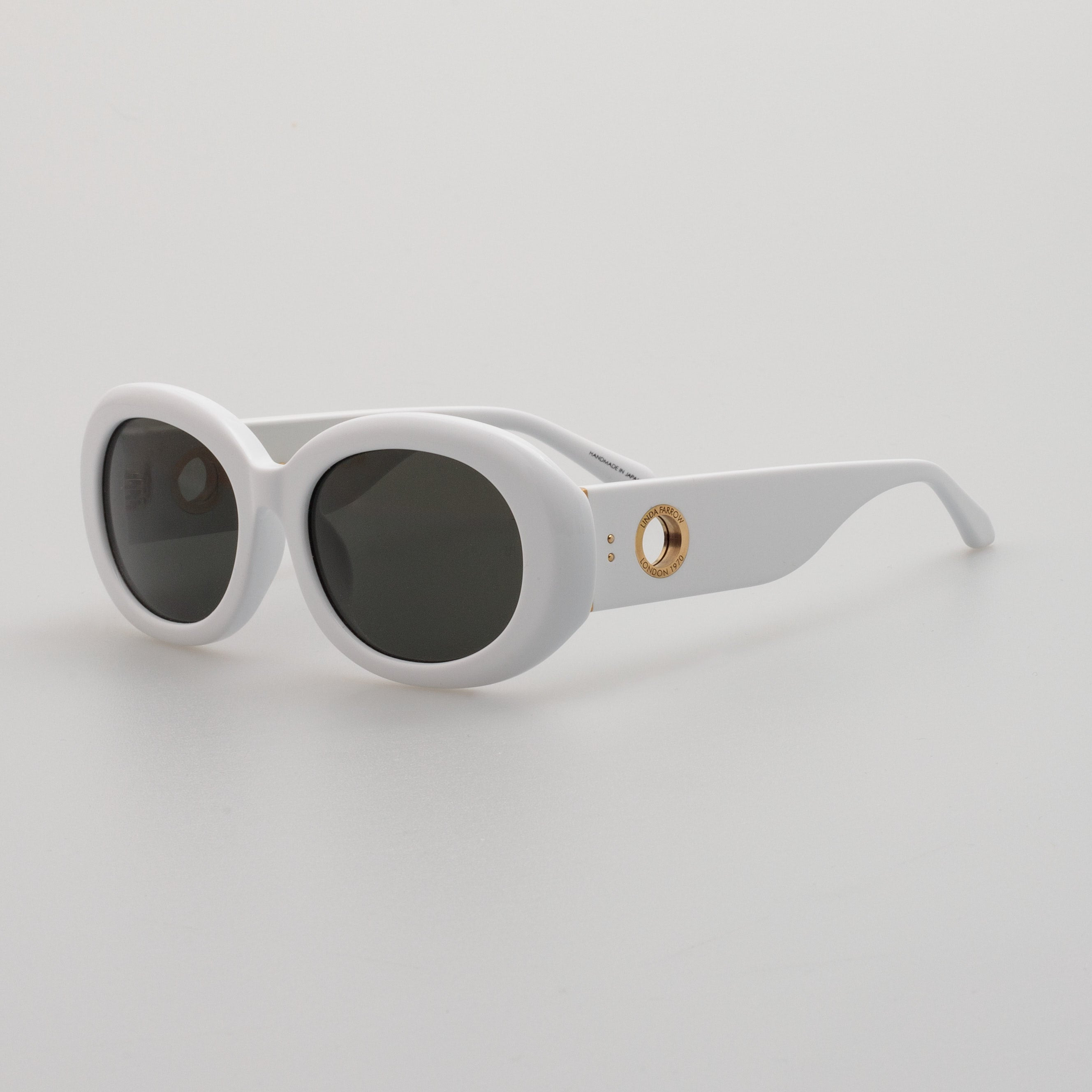 LINA OVAL SUNGLASSES IN WHITE - 3