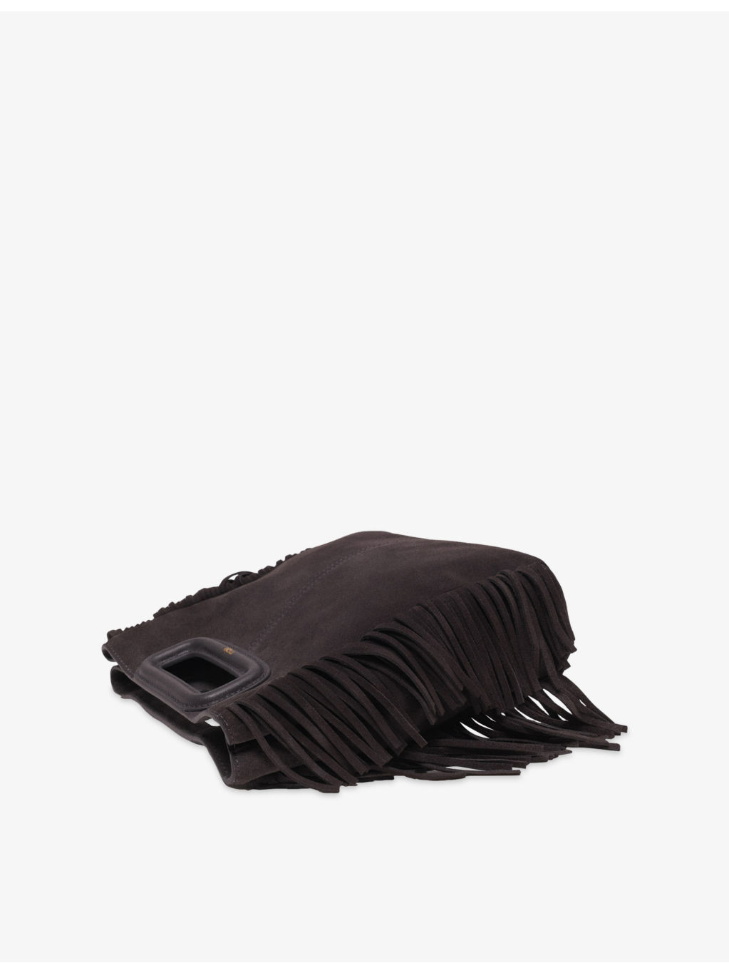 M fringed-trim suede shoulder bag - 4