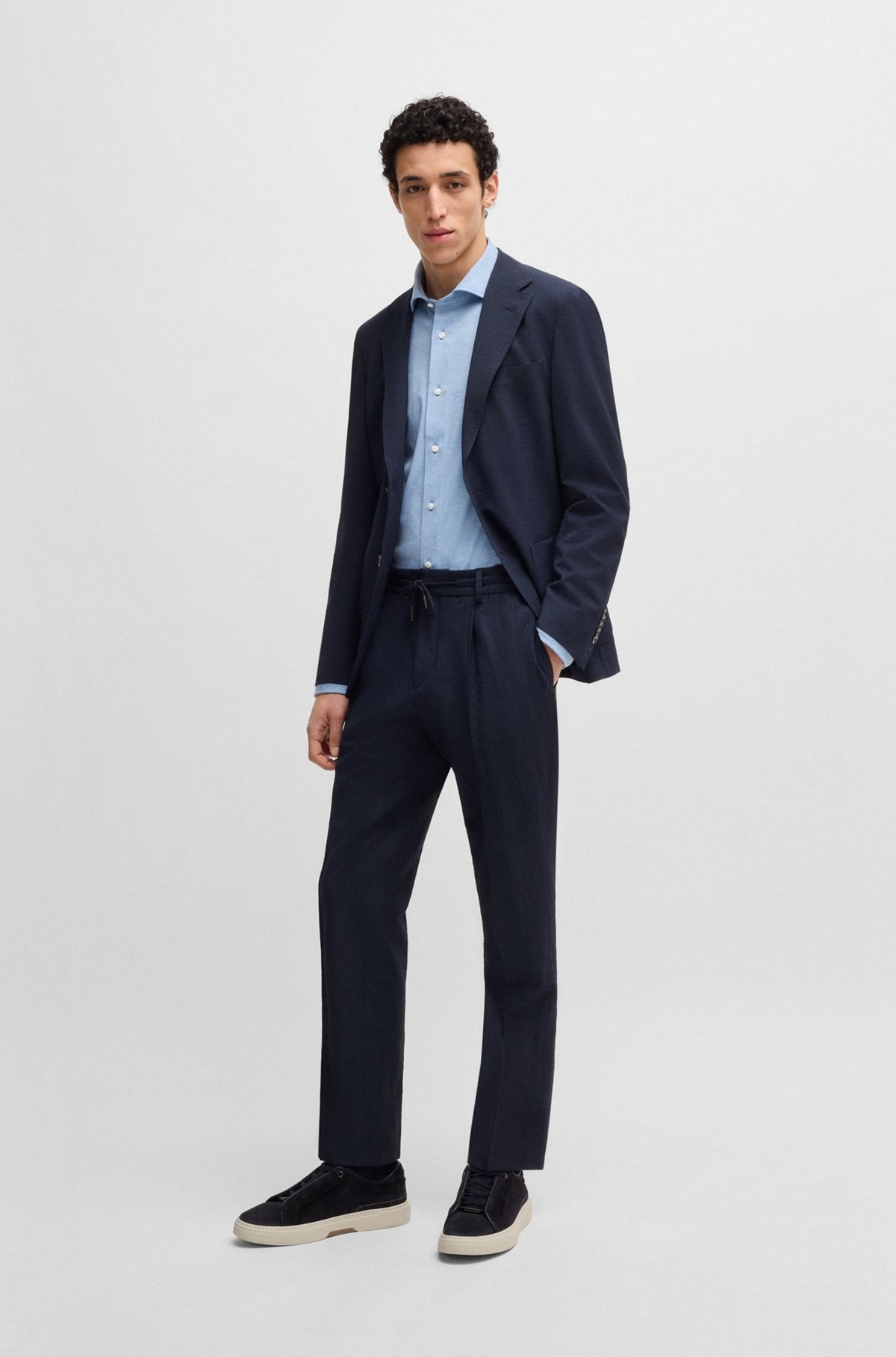 SLIM-FIT SHIRT IN ITALIAN-MADE COTTON - 4