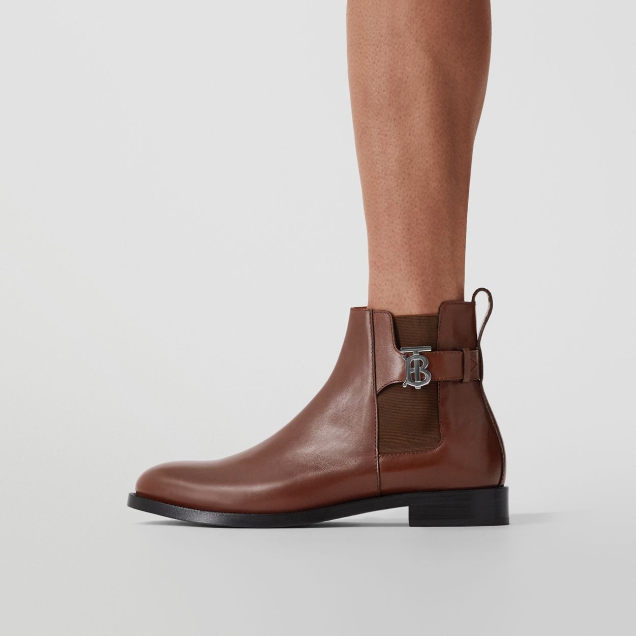 Monogram Motif Leather Chelsea Boots - 3