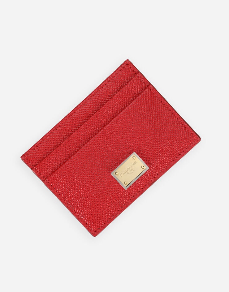 Dauphin calfskin card holder with plate - 4