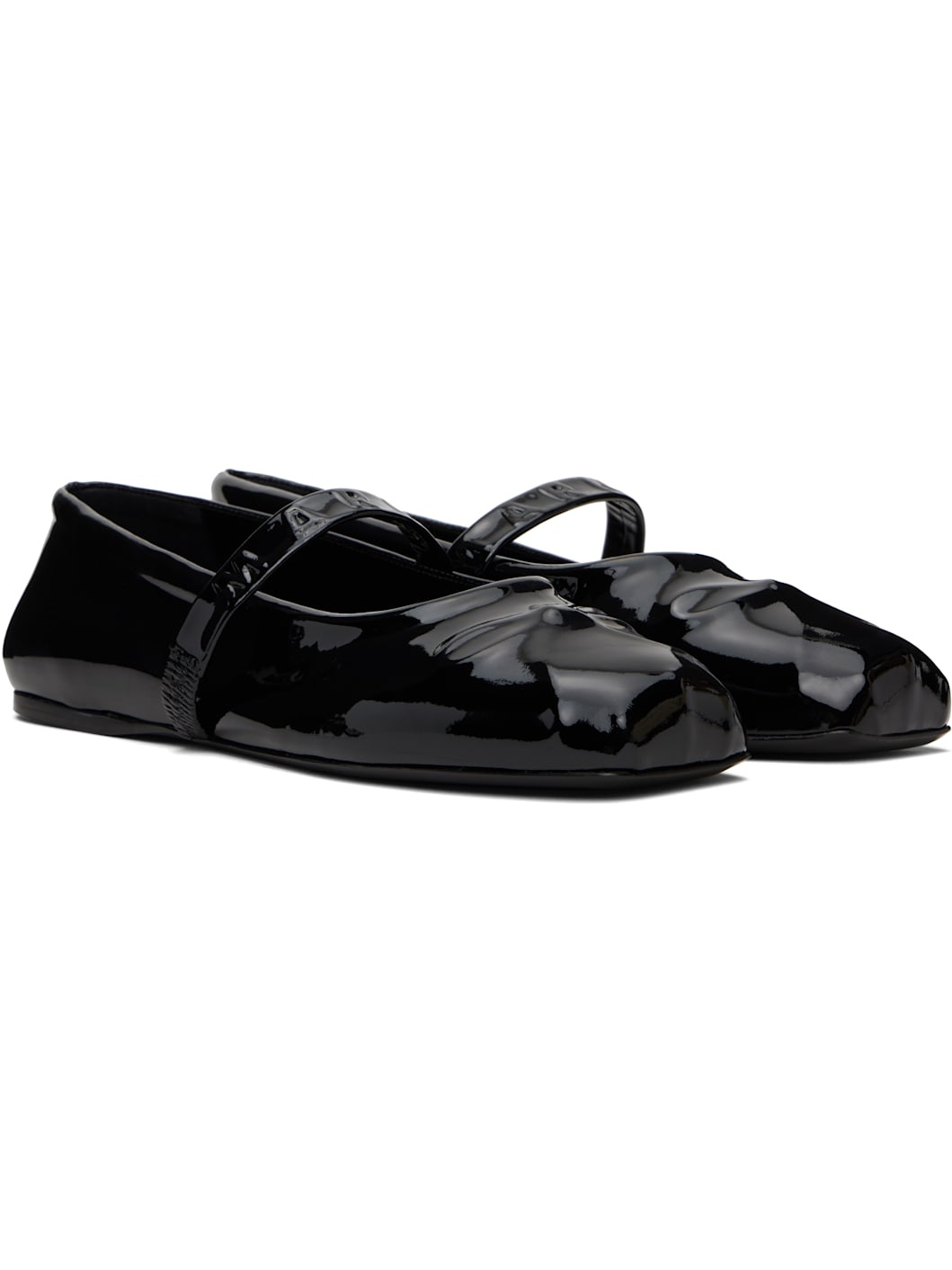 Black Mary Jane Ballerina Flats - 4