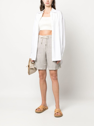 Aspesi tie-waist linen shorts outlook