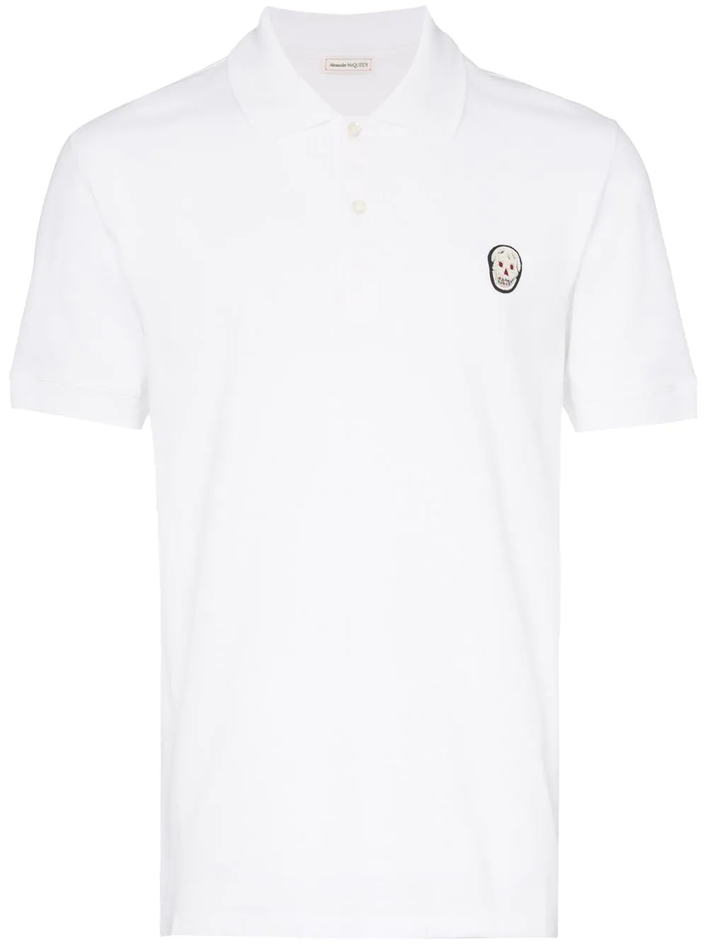 Skull logo-embroidered polo shirt - 1