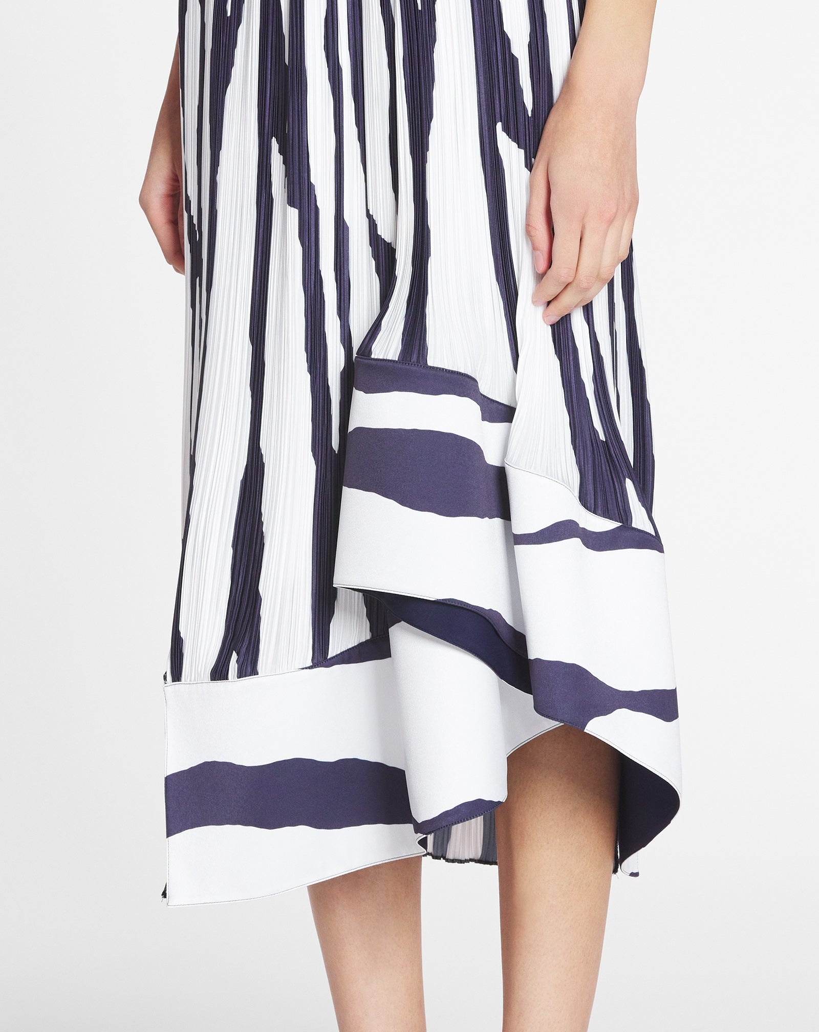 PRINTED PLEATED MIDI SKIRT - 5