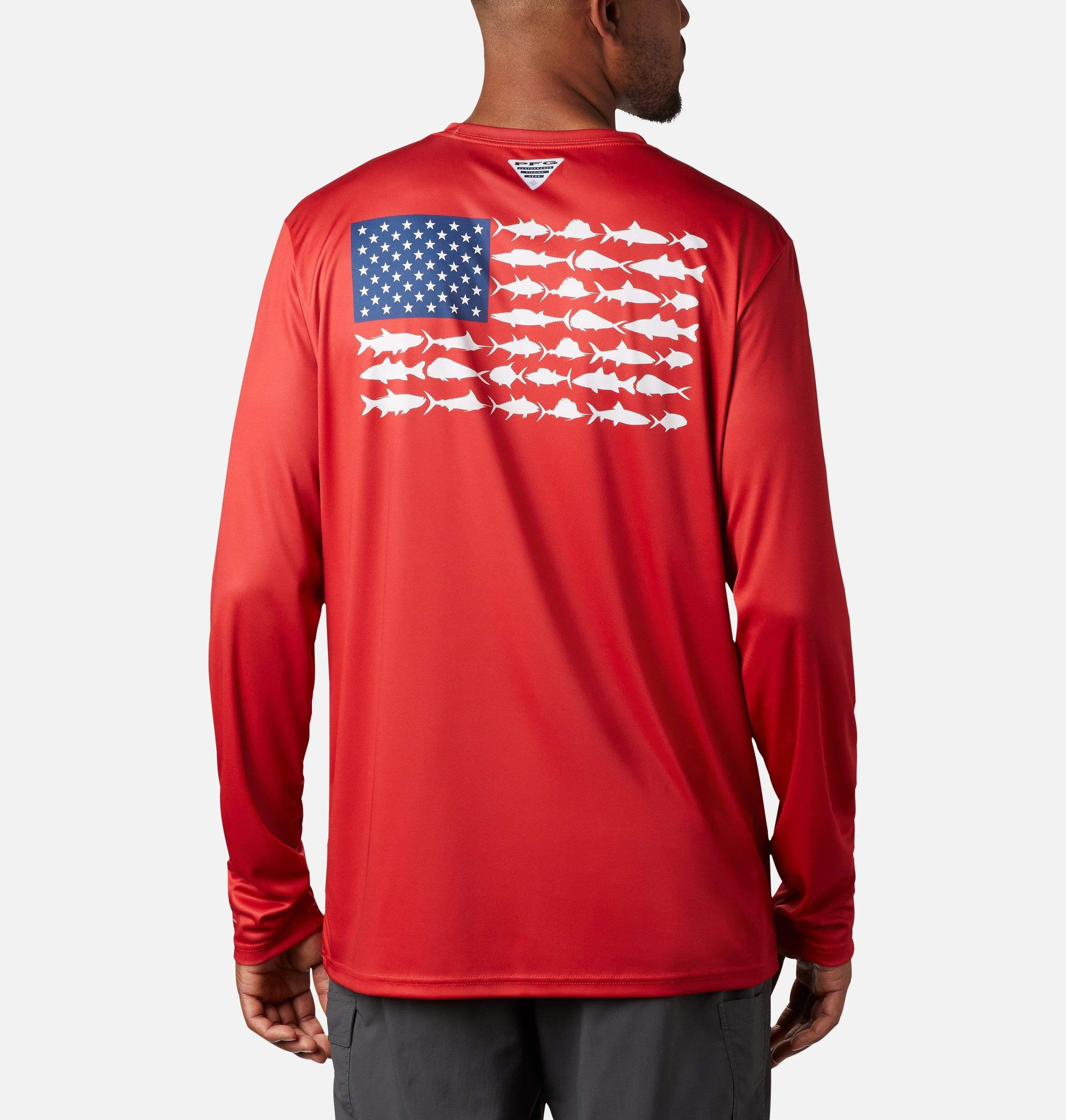 Men's Terminal Tackle PFG Fish Flag Long Sleeve Shirt - 1