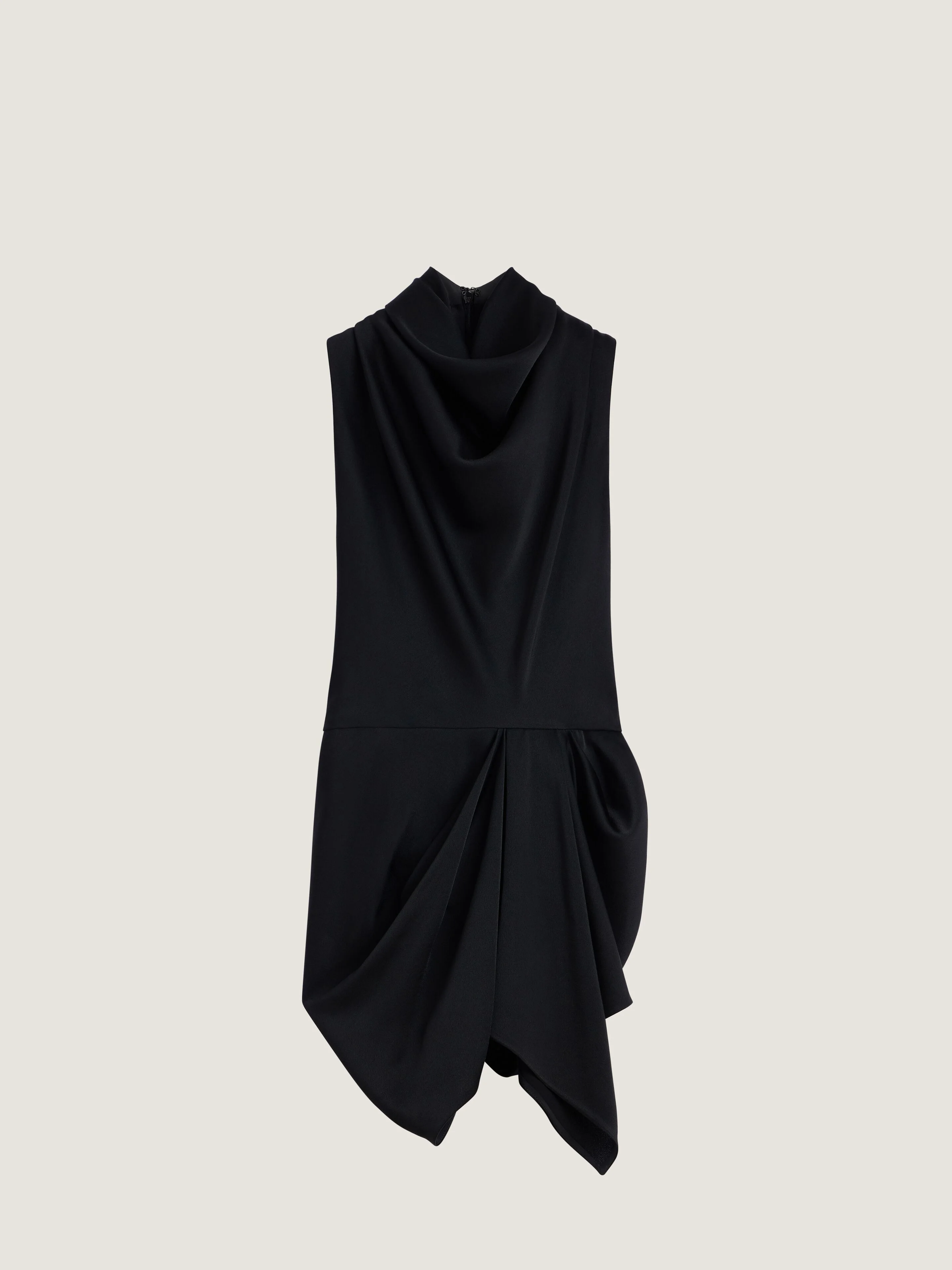 DRAPED TOP IN CREPE SATIN - 1