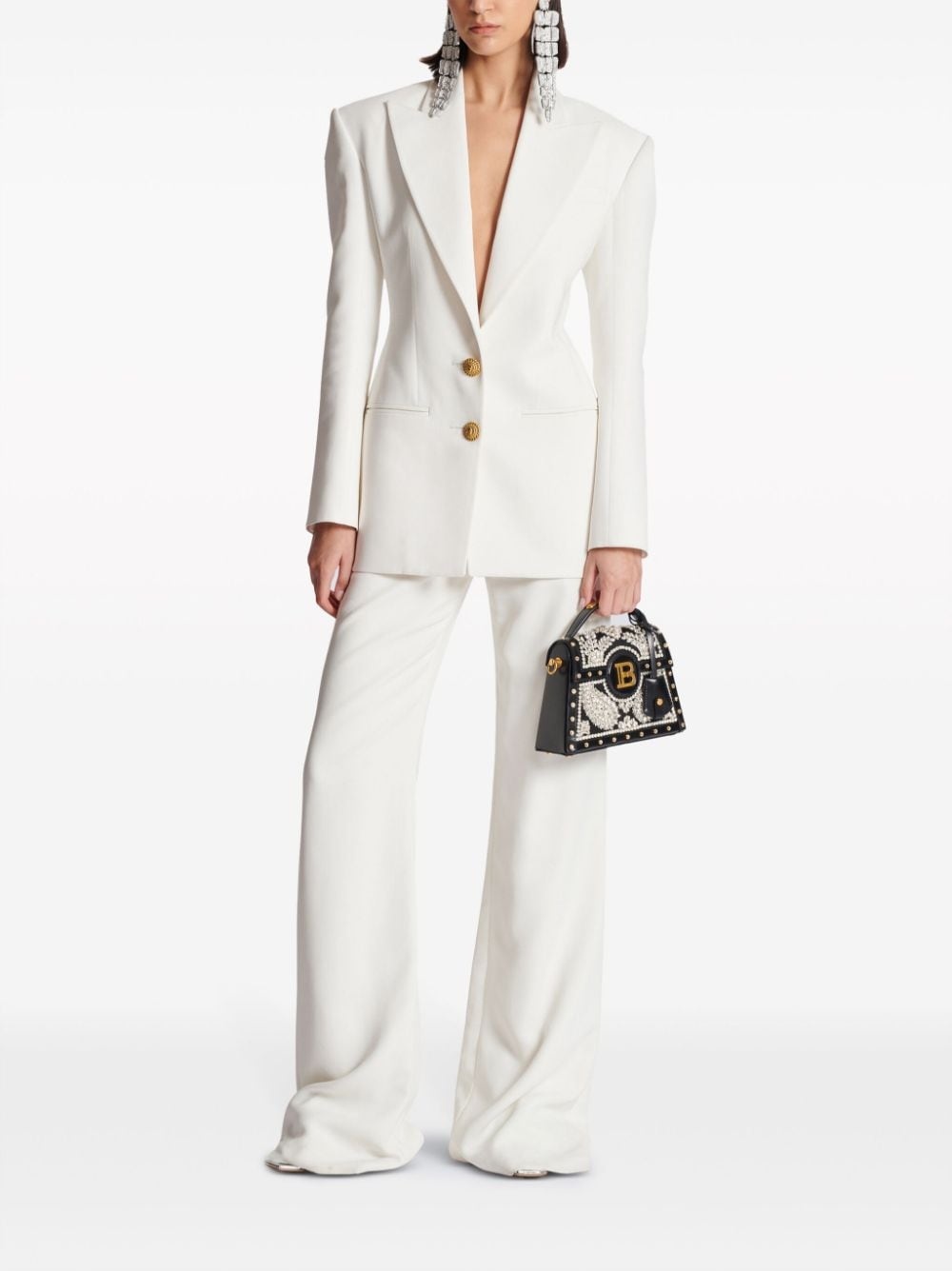 2-Button single-breasted crepe blazer - 2