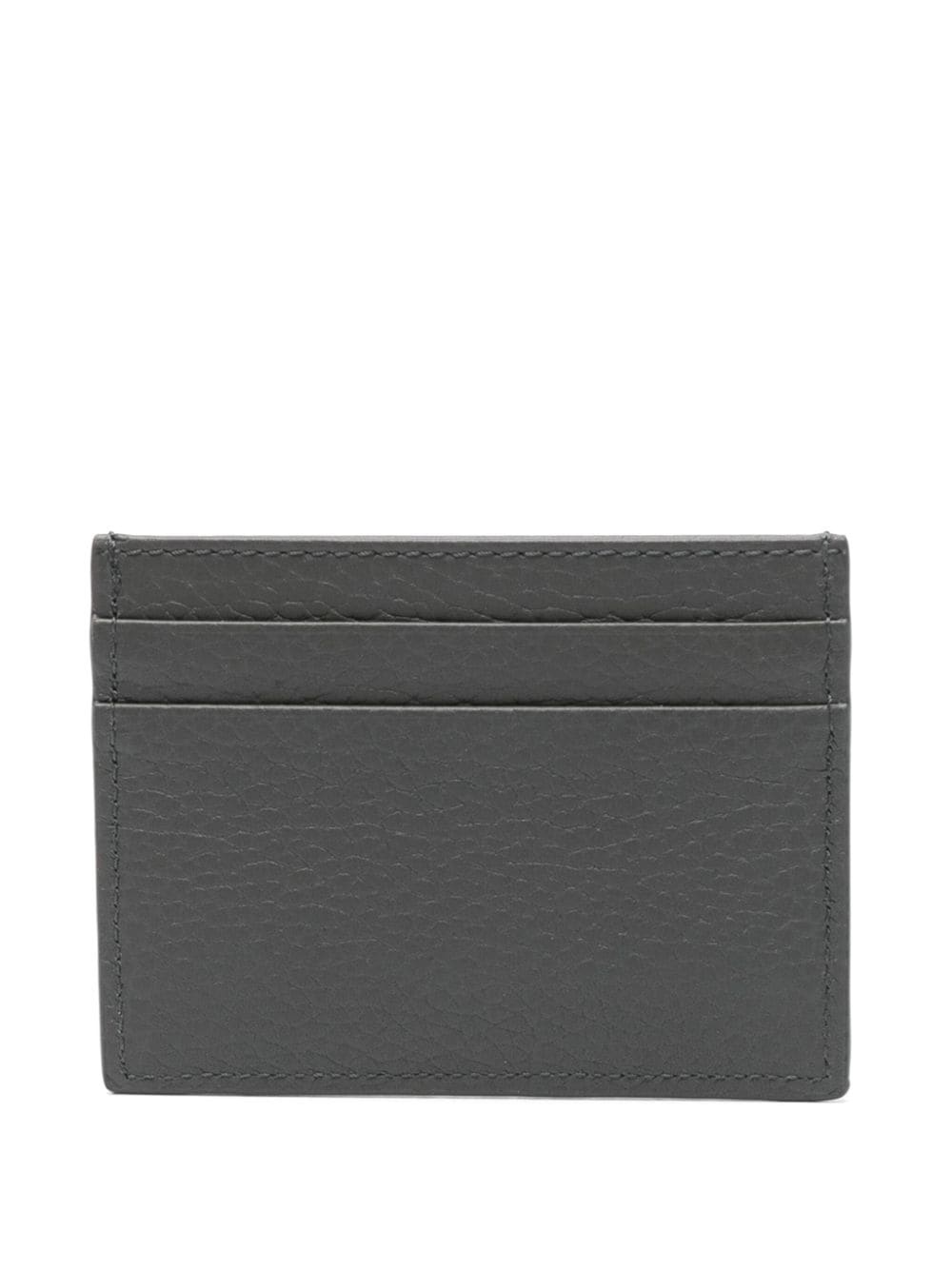 embossed-logo leather cardholder - 2