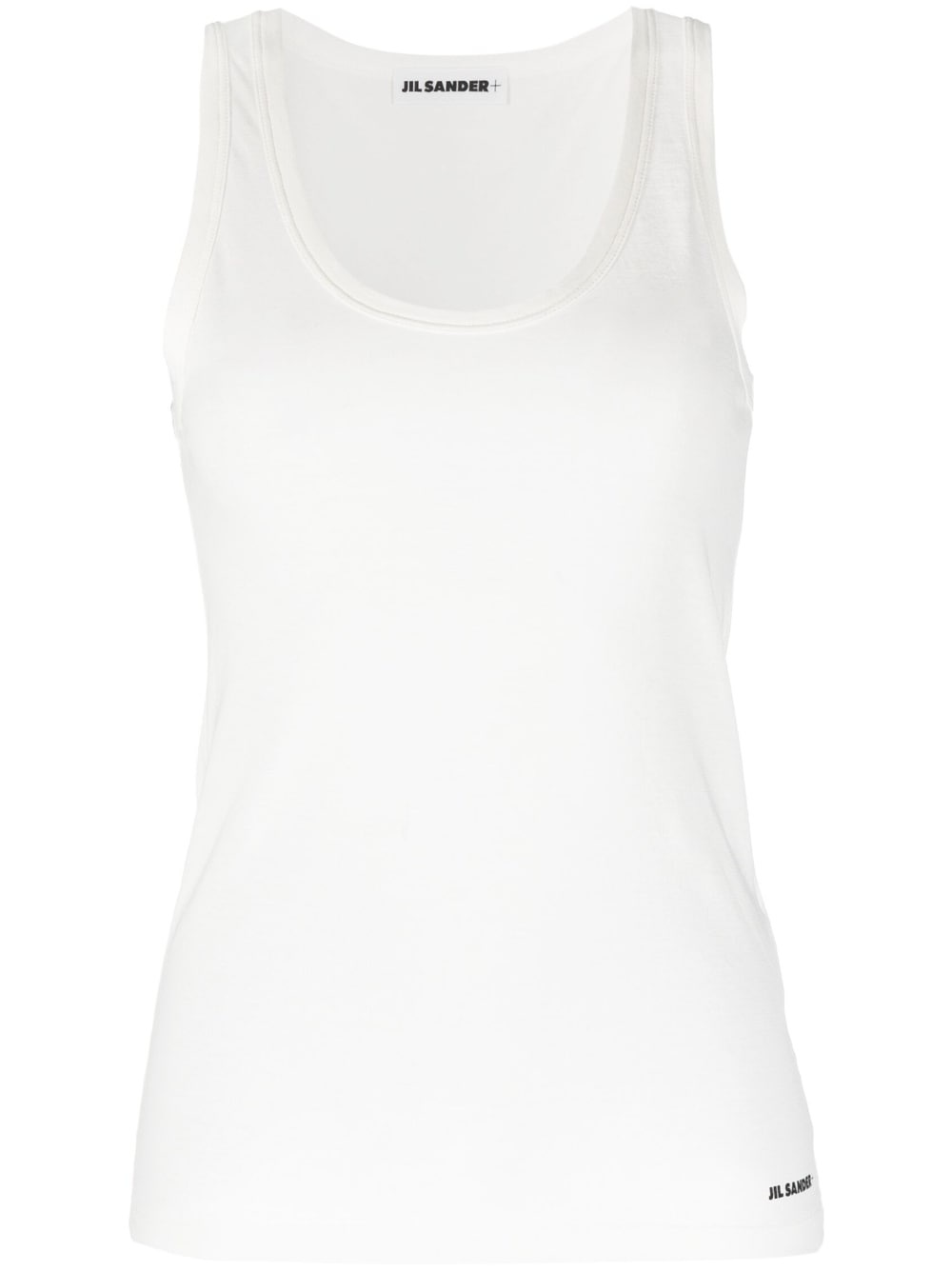 logo-print cotton tank top - 1