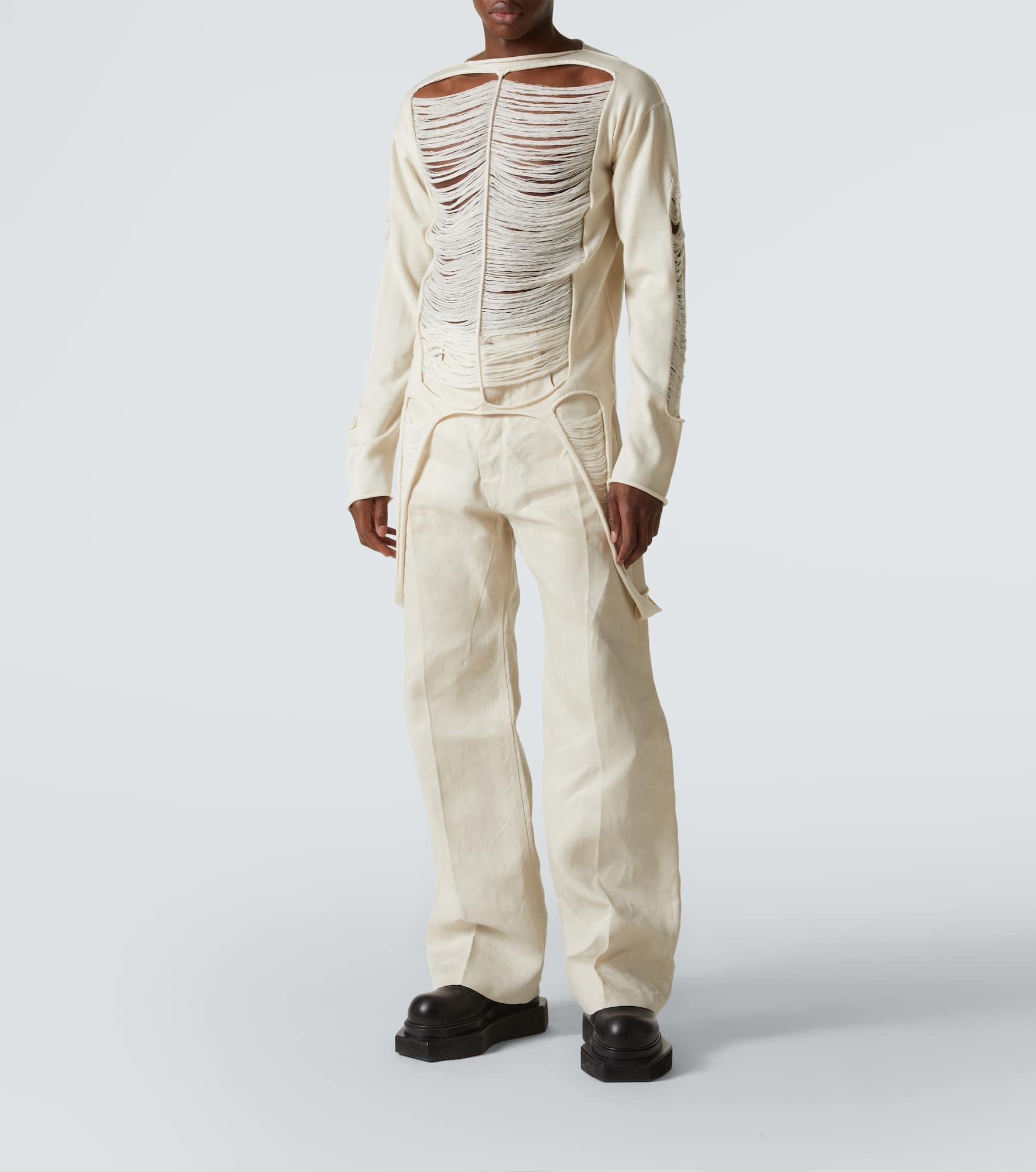 Distressed wool sweater - 2