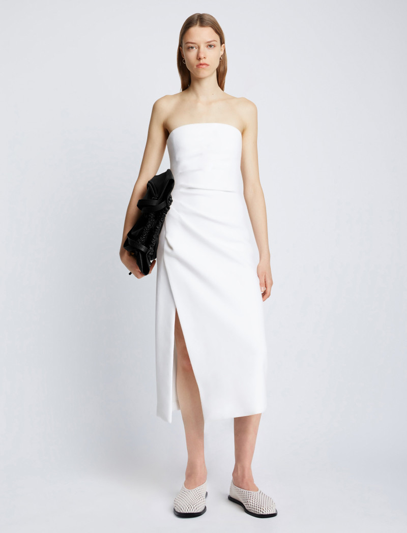 Proenza Schouler Shira Strapless Dress in Matte Viscose Crepe outlook
