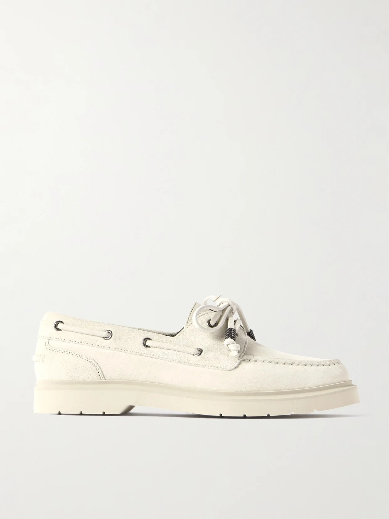 Bead-embellished Suede Loafers - 1