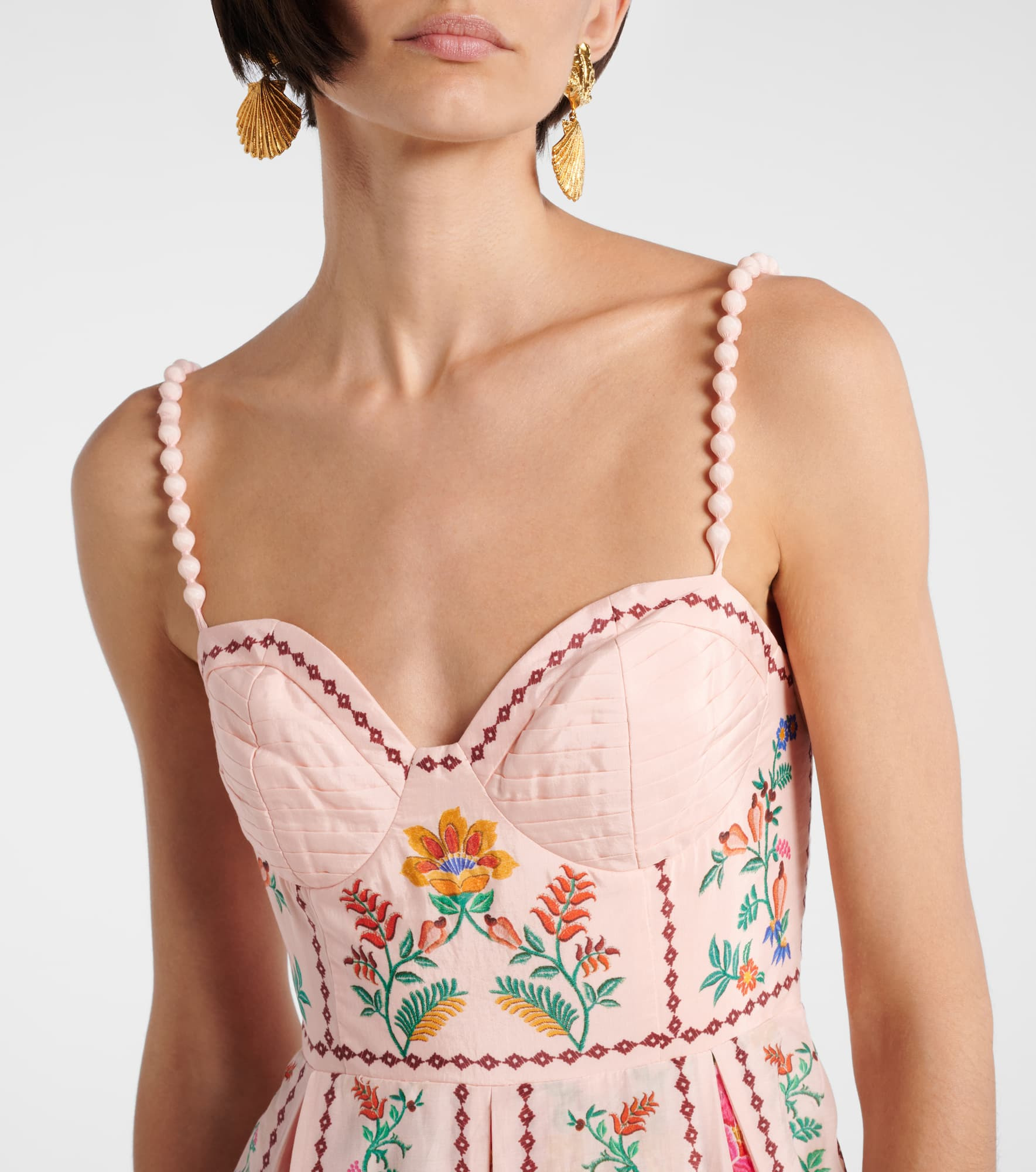 Floral cotton-blend maxi dress - 4