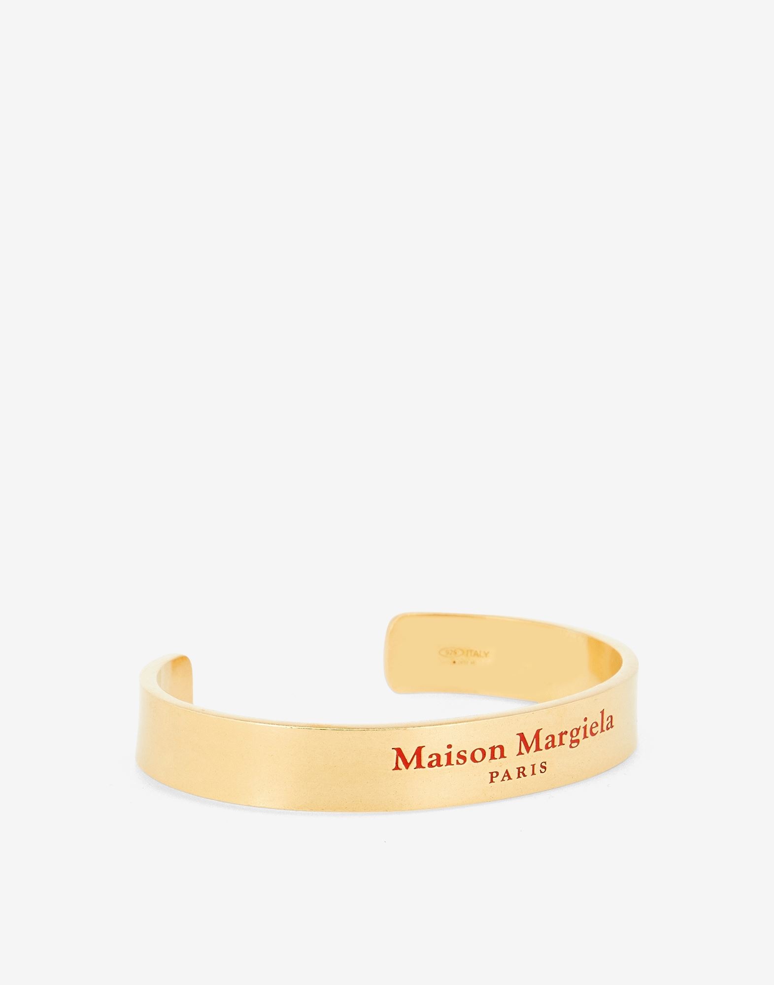 Logo engraved wide gold-plated cuff - 2