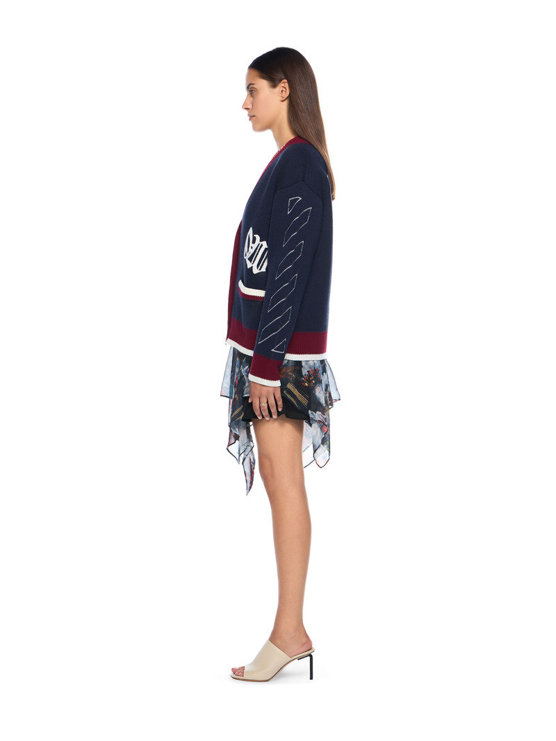 Jacquard Knit Varsity Cardigan 3