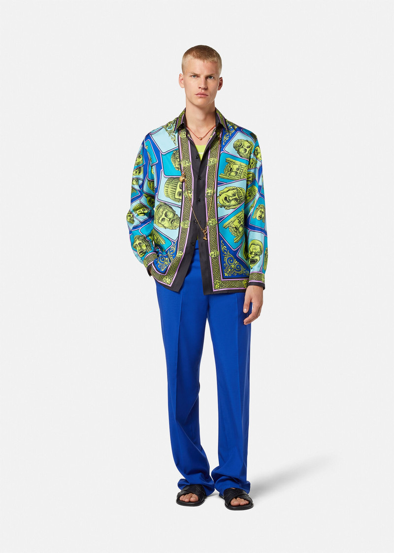 VERSACE Le Maschere Silk Shirt outlook