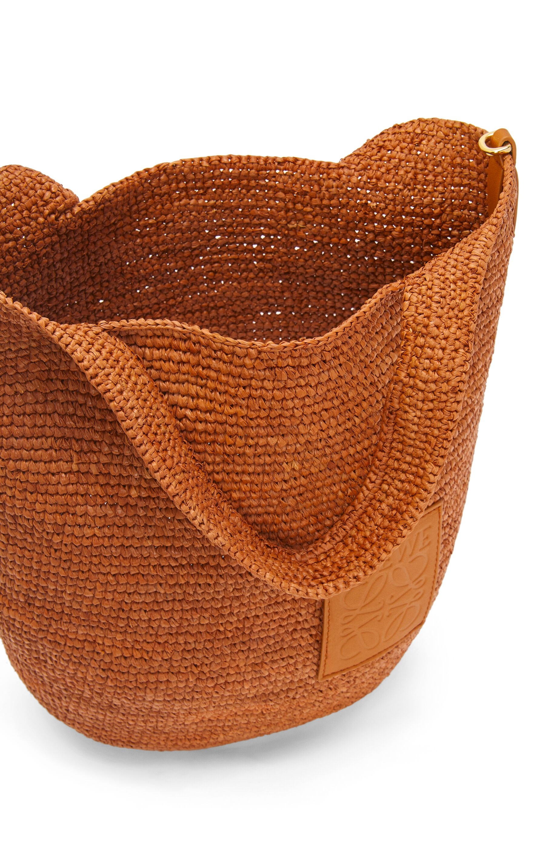 Mini Slit bag in raffia and calfskin - 4