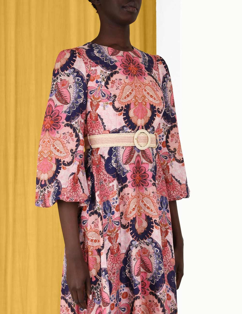 LAUREL BILLOW EMB MIDI DRESS 5