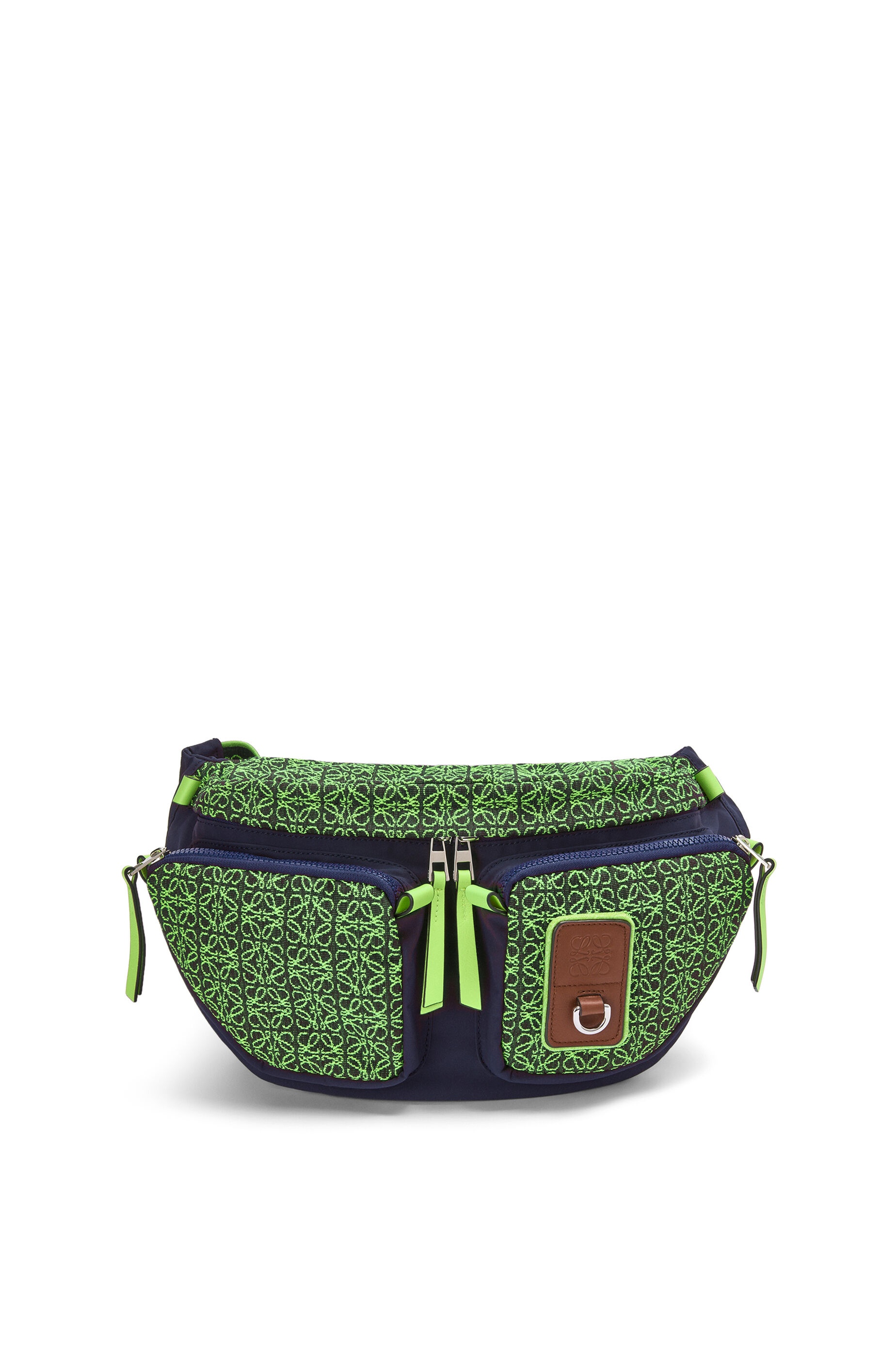 Large bumbag in Anagram jacquard and nylon - 1