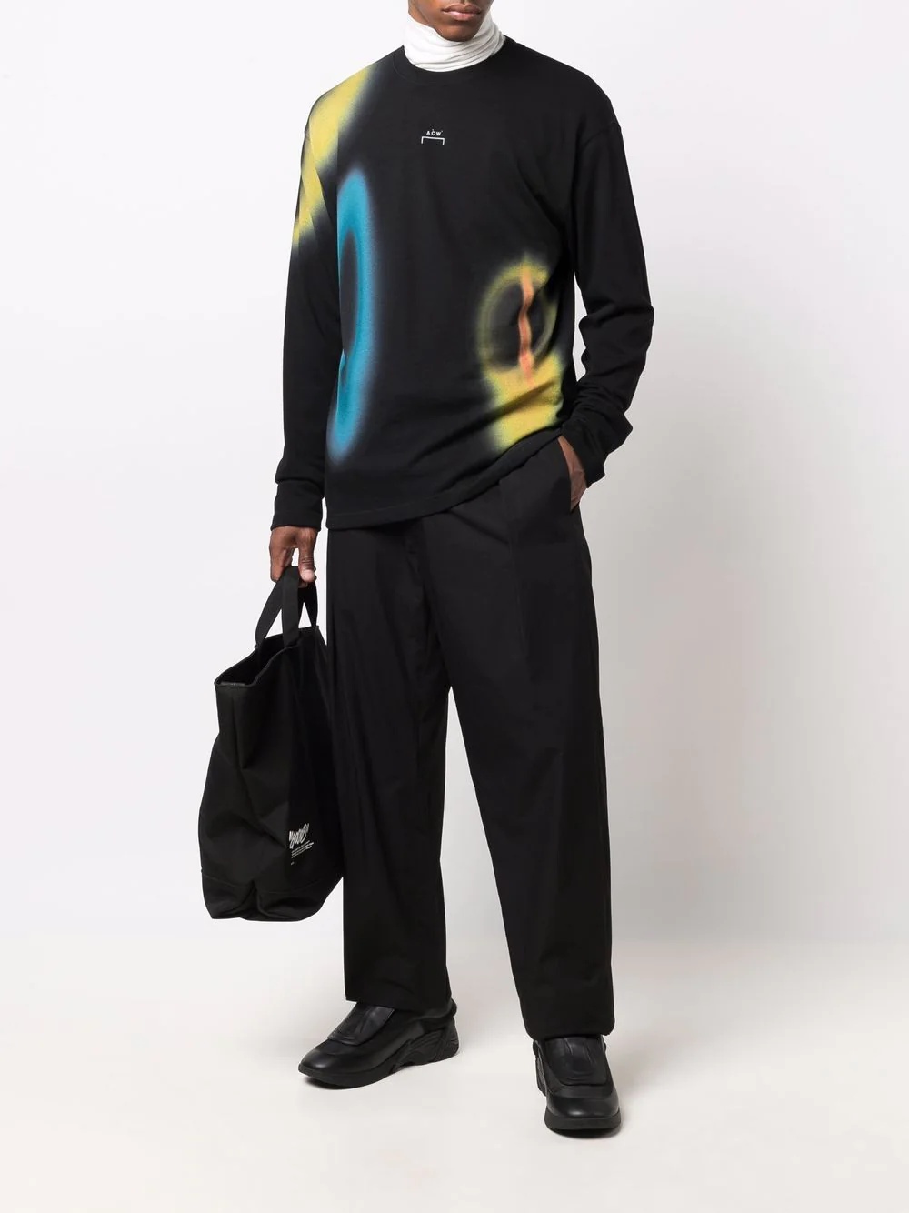 strobe print sweatshirt - 2